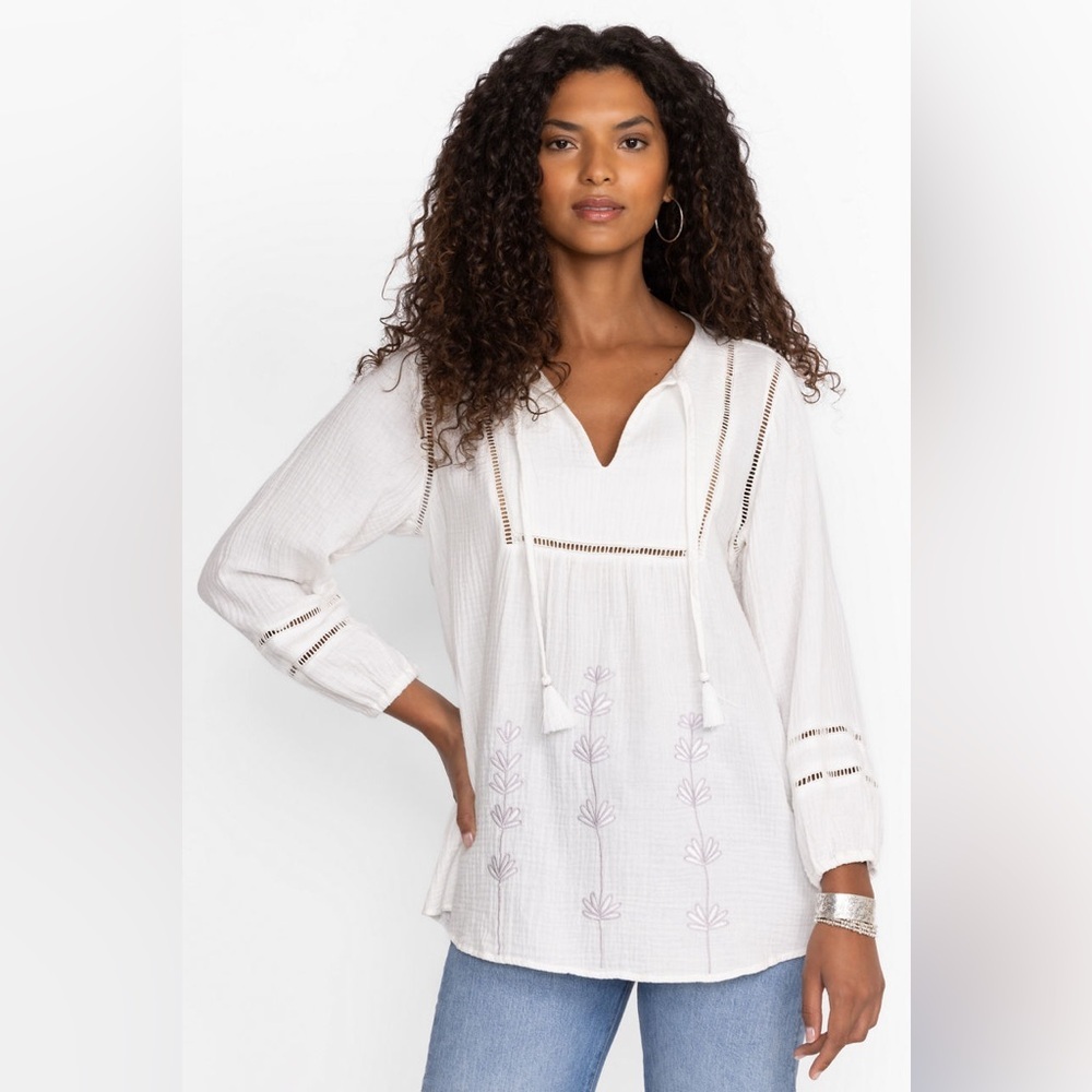 NWT Johnny Was Calme Embroidered Gauze Tunic‎ Small